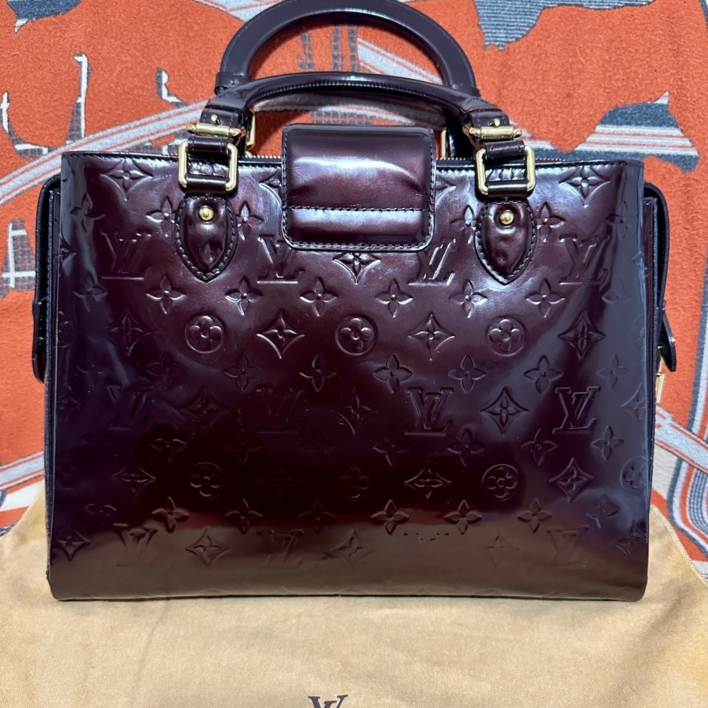 Louis Vuitton Purple Satchel Elegant Structured Design - Picture 2 of 15